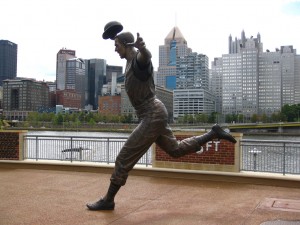 Mazeroski's 1960 home run trot immortalized at PNC Park.