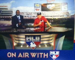 My assignment was at the MLB Network booth. 