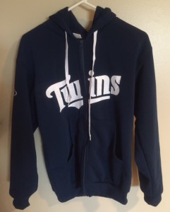 The Twins hoodies proved a popular Opening Day giveaway - for all 40,000+ fans. 