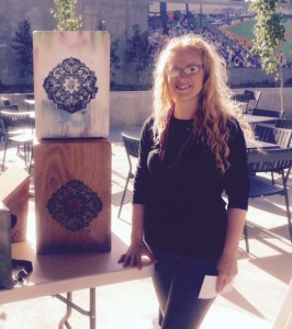 Art with a purpose. Empowered Percussion (303 Prince Street, Suite 312, St. Paul) was exhibiting and demonstrating its hand-built cajon drums on Opening Day.