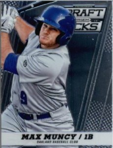 Max Muncy, promoted to the A's (from AAA Nashville)  April 25 hit his first MLB home run May 17. 