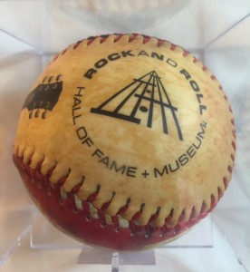 A baseball from the Rock and Roll Hal of Fame ... an appropriate symbol for BPT's Rock N'Roll Adventure. 