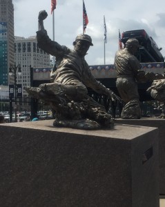 Detroit's legends beyond LF fence. 