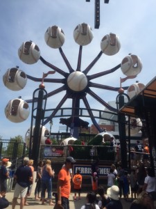 Kids love the ferris wheel and tiger-themed carousel at Comerica. 