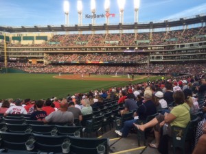 Progressive Field - lots of fireworks, early and late. 