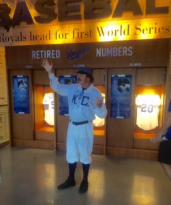 A talk on uniforms of the past was part of the Royals HOF experience. 