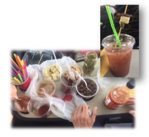 Busy hands make a good "Breakfast Bloody."